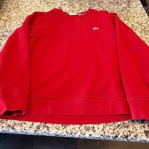 Lacoste Men's Sport crew neck sweatshirt Red - Large